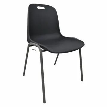 chaise à coque empilable assemblable anthracite