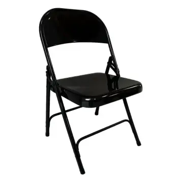 chaise pliante métallique noire
