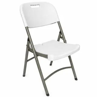chaise pliante polypropylène blanche