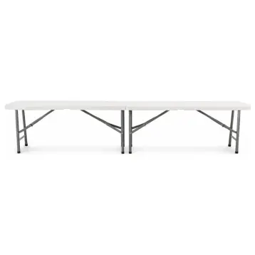 banc pliant polypropylène blanc