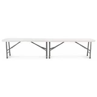 banc pliant polypropylène blanc