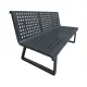 banc métallique extérieur gris