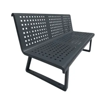 banc métallique extérieur gris