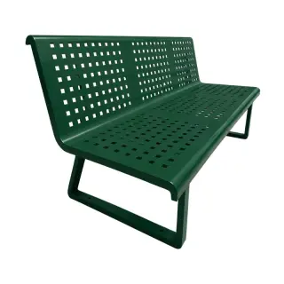 banc de jardin métallique vert mousse