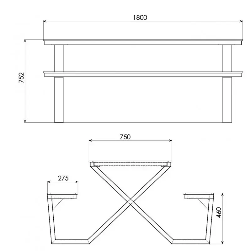 dimensions table pique nique HPL dimensions table pique nique HPL