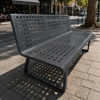 banc métallique extérieur anthracite