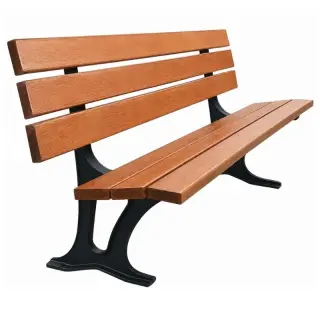 banc en bois et fonte