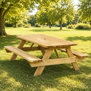 table pique-nique en bois 45 mm