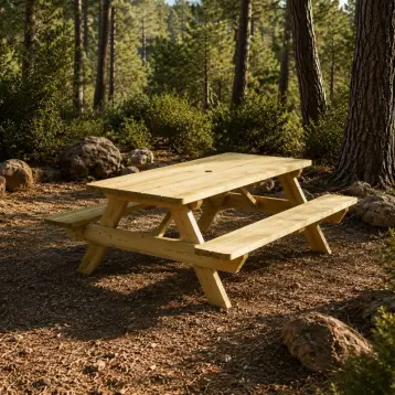 table pique-nique en bois