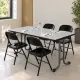 table pliante en mélaminé avec chaises pliantes en métal table pliante en mélaminé avec chaises pliantes en métal