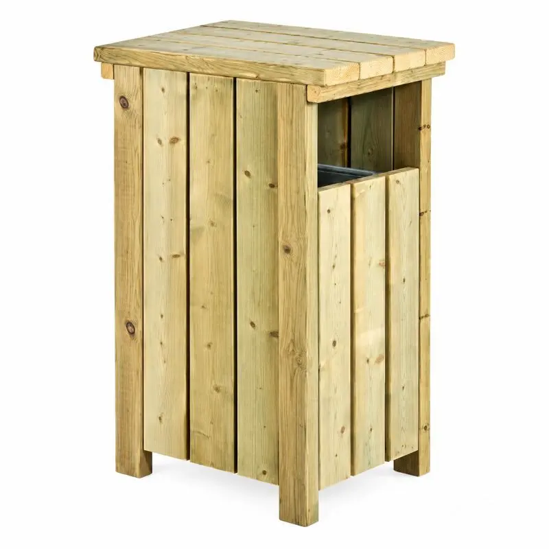 corbeille de propreté en bois alicante