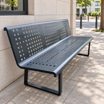 banc métallique extérieur anthracite