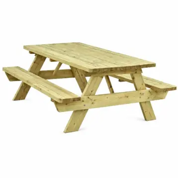 table pique nique en bois épaisseur 45 mm