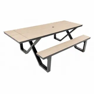 table pique nique pmr hpl gris