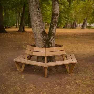 banc entourage d'arbre