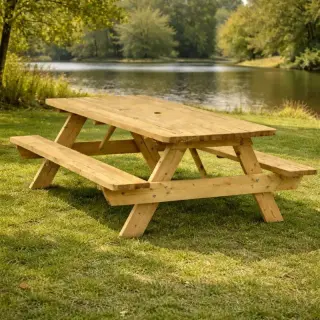 table pique-nique en bois