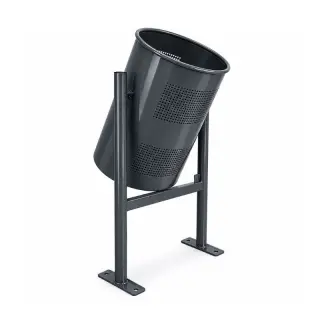 corbeille de ville en acier ronde 60 l