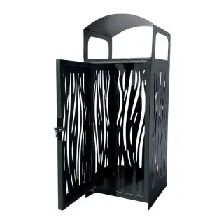 corbeille de ville en acier 80L