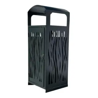 corbeille de ville acier 80L