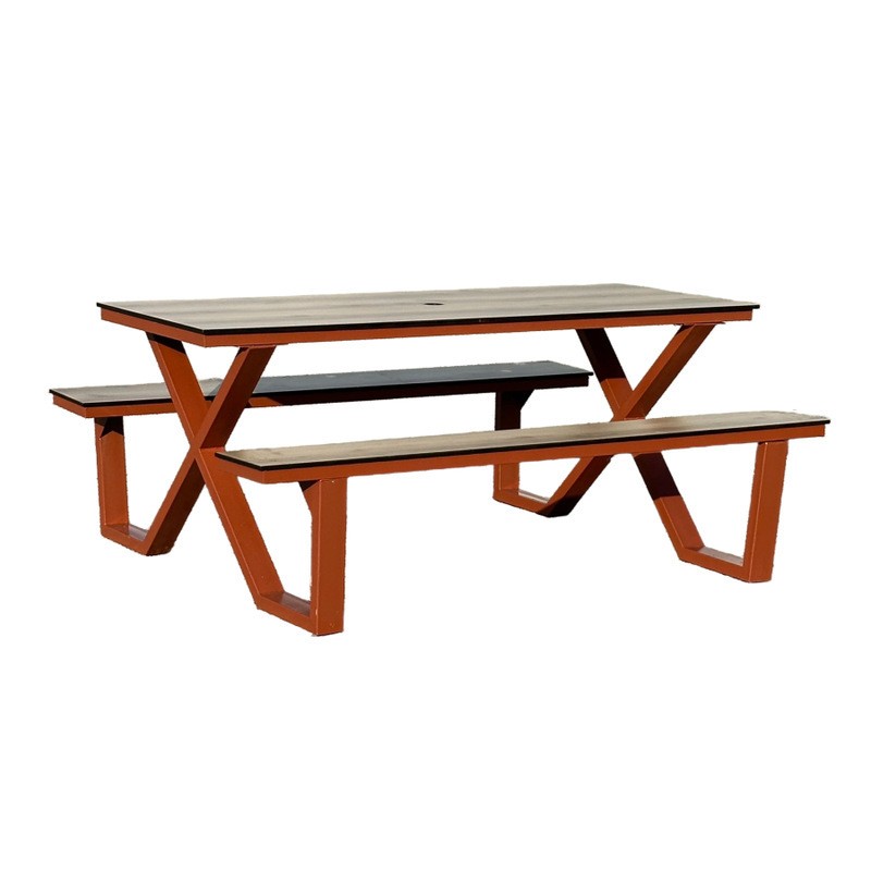 table pique nique hpl corten