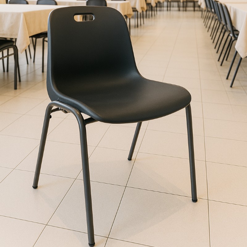 chaise empilable à coque emma