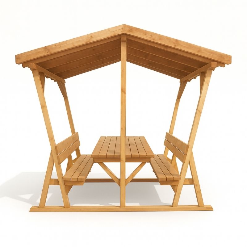 table pique nique avec toit
