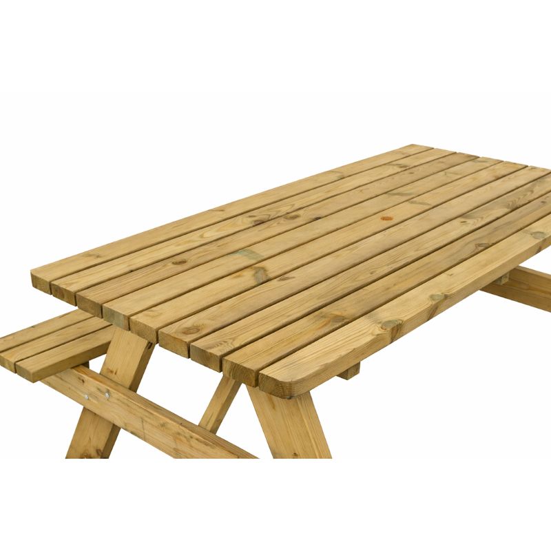 table avec bancs en bois