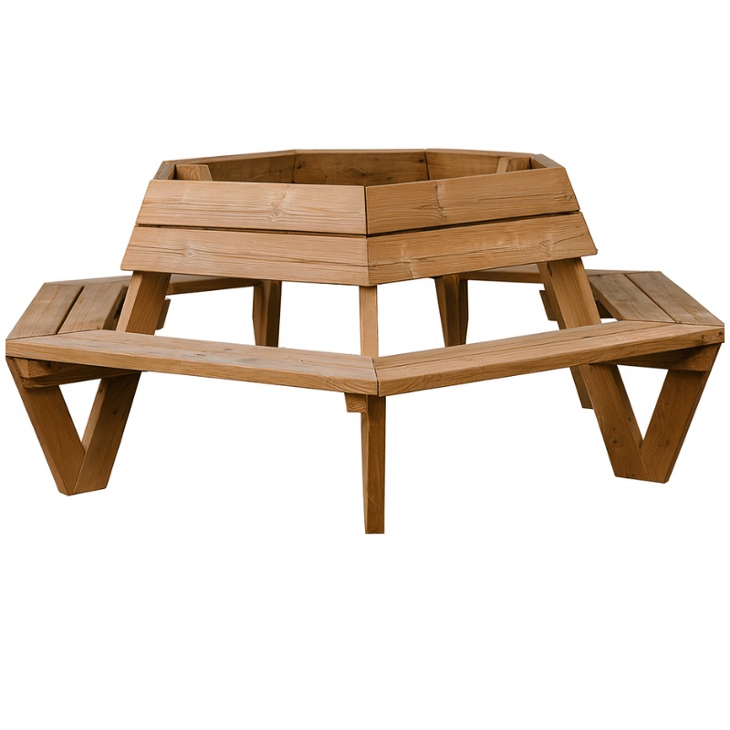 Banc entourage d'arbre traité autoclave