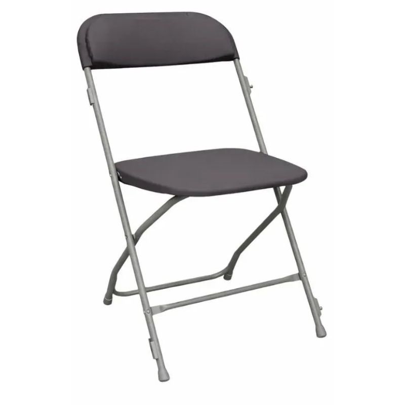 chaise pliante en polypro gris anthracite optima