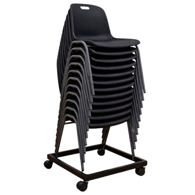 chaise empilable coque grise